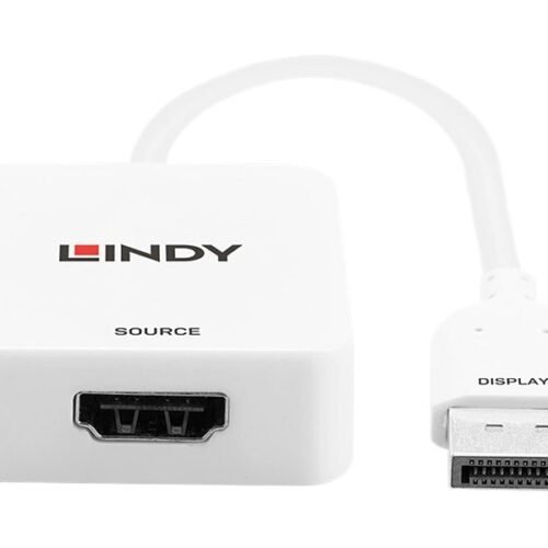 LINDY HDMI 18G to DisplayPort 1.2 Converter Connects an HDMI source to a DisplayPort display