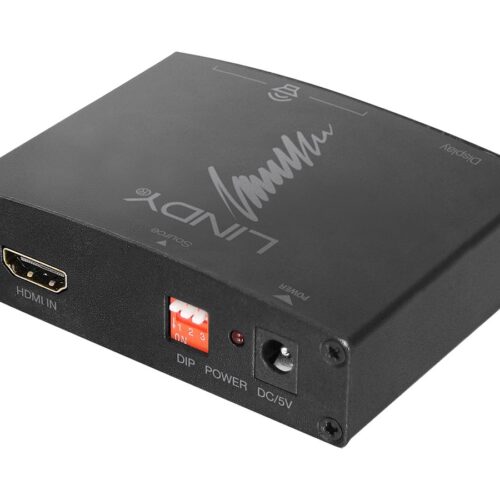 LINDY HDMI 4K Audio Extractor with bypass Resolutions up to UHD 4K Audio through TOSLink and COAXIAL digit. and 3.5mm Stereo analog.