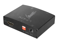LINDY HDMI 4K Audio Extractor with bypass Resolutions up to UHD 4K Audio through TOSLink and COAXIAL digit. and 3.5mm Stereo analog.