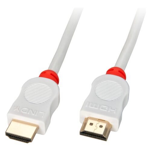 LINDY HDMI High Speed Cable White 0.5m Type A/A Flat Cable