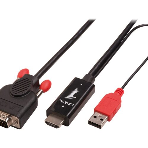 LINDY HDMI to HDMI adapter cable 2m. HDMI Male to VGA Male