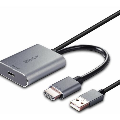 LINDY HDMI to USB Type C Converter with USB Power
