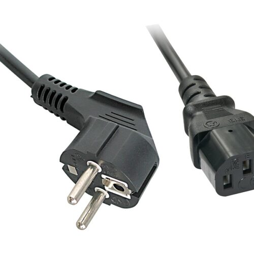 LINDY IEC-Mains lead 2m Schuko 2 Pin Plug to IEC C13
