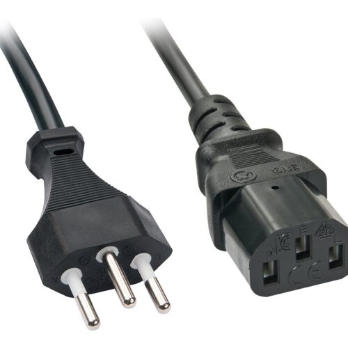LINDY IEC-Mains lead 2m Swiss Plug to IEC C13