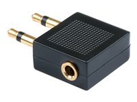 LINDY Jack Audio/phono Adapter 2x Jack plug 3.5mm 1x Jack socket 3.5mm Black