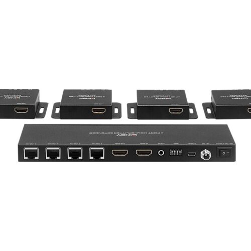 LINDY Kit Extender Splitter 4 Ports HDMI & IR avec Loop Out Cat.6 50m
