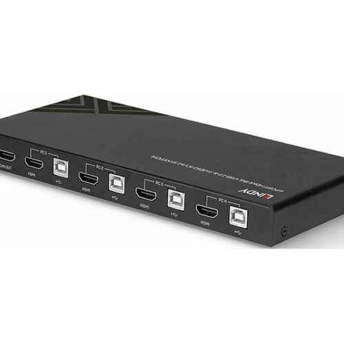 LINDY KVM Switch HDMI 18G USB 2.0 & Audio 4 Port