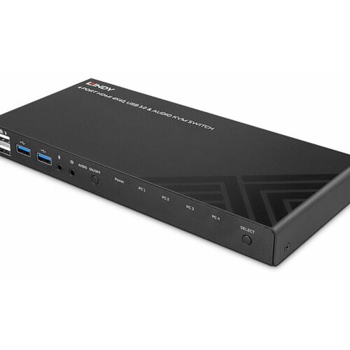 LINDY KVM Switch HDMI 4K60 USB 3.0 & Audio 4 Port