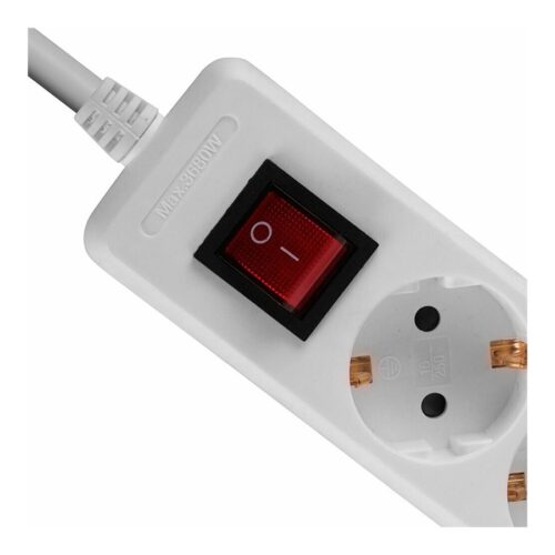 LINDY Mains 3 way gang socket with on/off switch