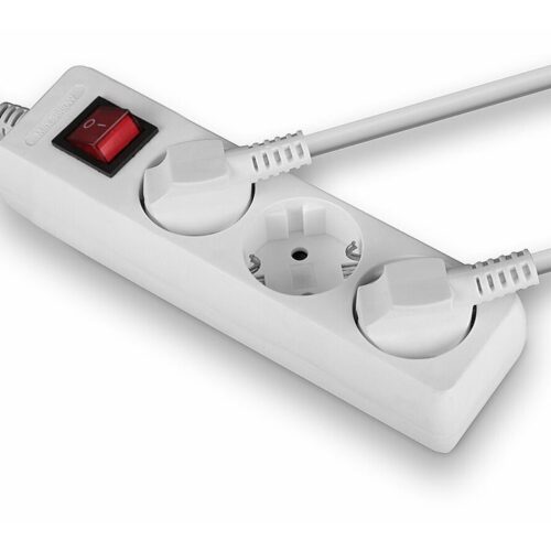 LINDY Mains 3 way gang socket with on/off switch
