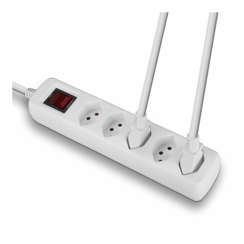 LINDY Mains 5 way gang socket Swiss with on/off Switch 2300W with overvoltage protection