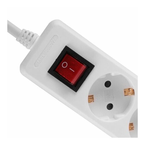 LINDY Mains 6 way gang socket with on/off switch