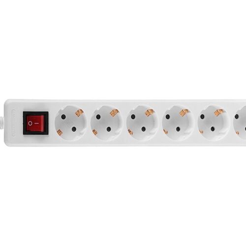 LINDY Mains 6 way gang socket with on/off switch