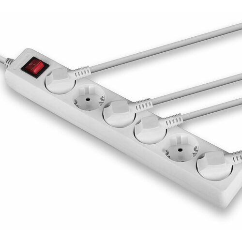 LINDY Mains 6 way gang socket with on/off switch