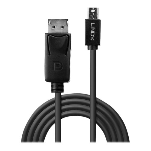 LINDY Mini DP to DP Cable black 1m MiniDisplayPort to DisplayPort