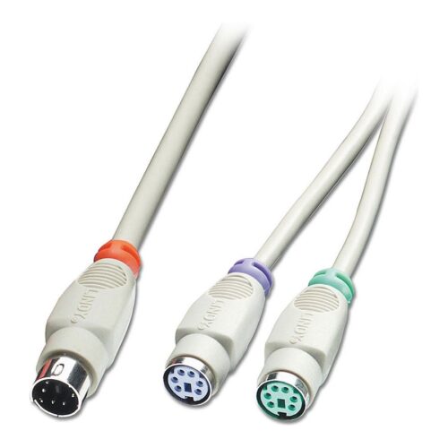 LINDY PS/2 Y-Adaptor Cable 15cm 6PM-DIN/St 6P. MiniDin coupling