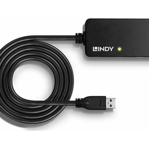 LINDY Rallonge active USB 3.0 Pro 10m avec Hub 4 ports