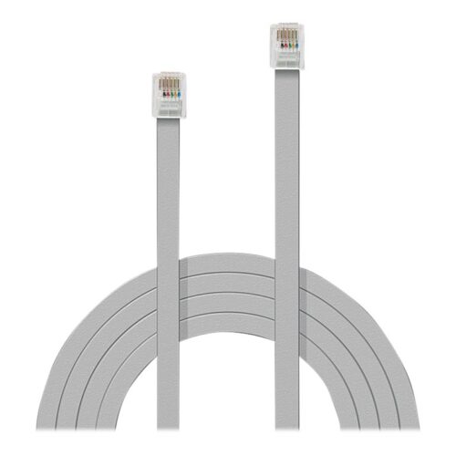 LINDY RJ-11 Cable silver Pin-Connection 10m