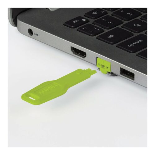 LINDY RJ45 Port Locks Green 10x + 1 Key