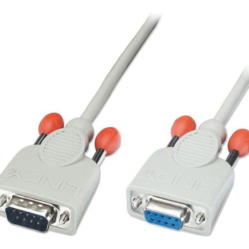 LINDY RS232 Extension Cable 9 Pin 5m Sub-D Male to Sub-D Female 1:1