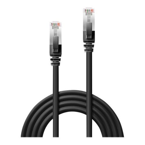 LINDY S/FTP Cat.6 Cable Black 0.5m LSOH incl. Testprotocol