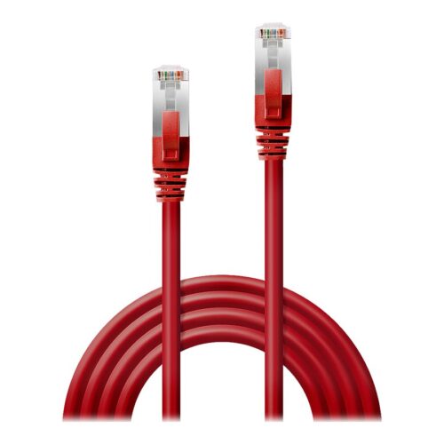 LINDY S/FTP Cat.6 Cable Red 0.5m LSOH incl. Testprotocol