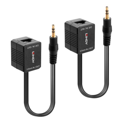 LINDY Stereo Audio Extender Cat.5/6 100m 3.5mm Analog Stereo Extender – passive