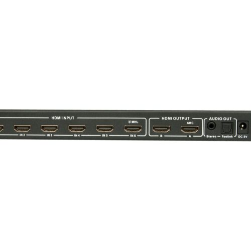 LINDY Switch Matrix HDMI 2.0 6×2 avec fonction PiP 10.2G
