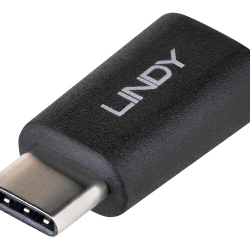 LINDY USB 2.0 Adaptor Type C / Micro-B USB Type C plug / Type Micro-B coupling