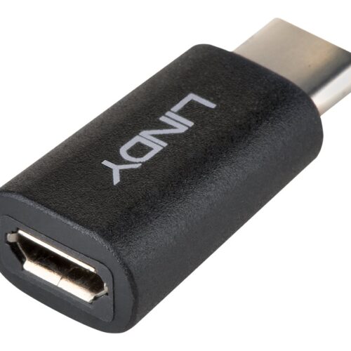 LINDY USB 2.0 Adaptor Type C / Micro-B USB Type C plug / Type Micro-B coupling