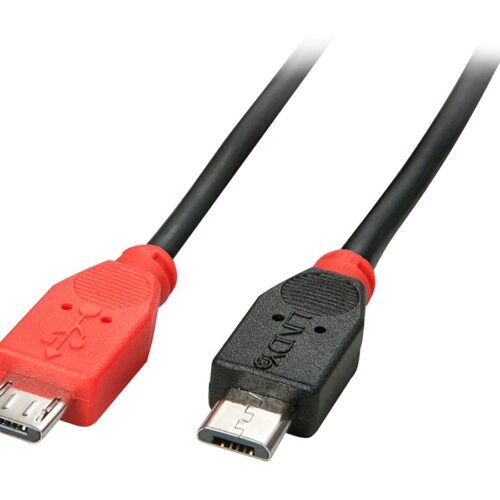 LINDY USB 2.0 Cable Type Micro-B/Micro-B OTG 1m Micro-B plug to Micro-B plug