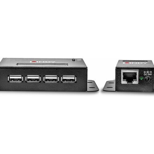LINDY USB 2.0 Cat.5 Extender 50m Power over RJ45 4 Port