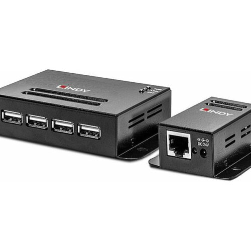 LINDY USB 2.0 Cat.5 Extender 50m Power over RJ45 4 Port