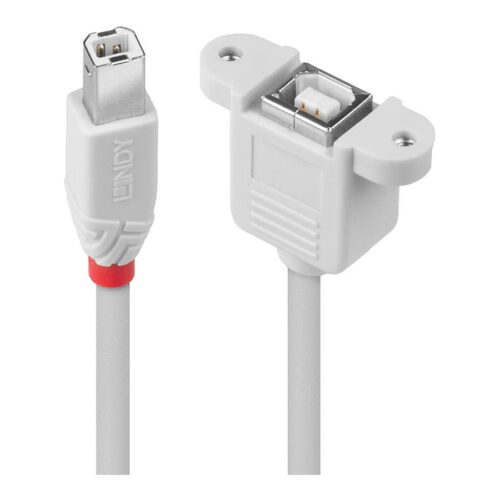 LINDY USB 2.0 extension BM/BF 0.5m TypeB plug an TypeB coupling