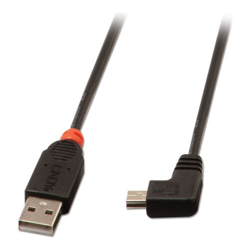 LINDY USB 2.0 Type A/Mini-B 90 0.5m Mini-B plug right angled