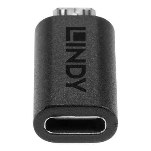 LINDY USB 2.0 Type C to Micro-B Adapter USB Type C Female to Micro-B Male