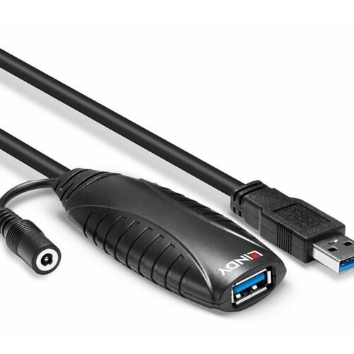 LINDY USB 3.0 Active Extension 15m supports USB SuperSpeed transfer rates up to 5Gbitps