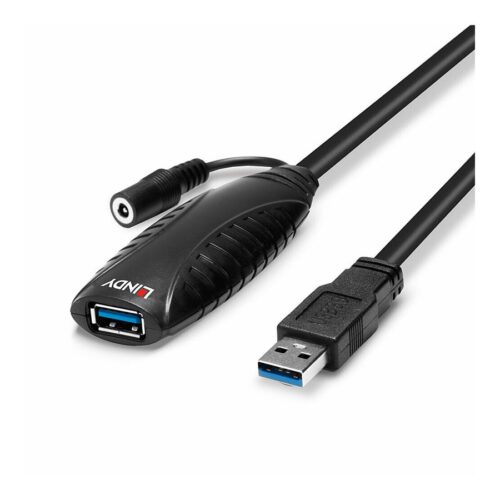 LINDY USB 3.0 Active Extension 15m supports USB SuperSpeed transfer rates up to 5Gbitps