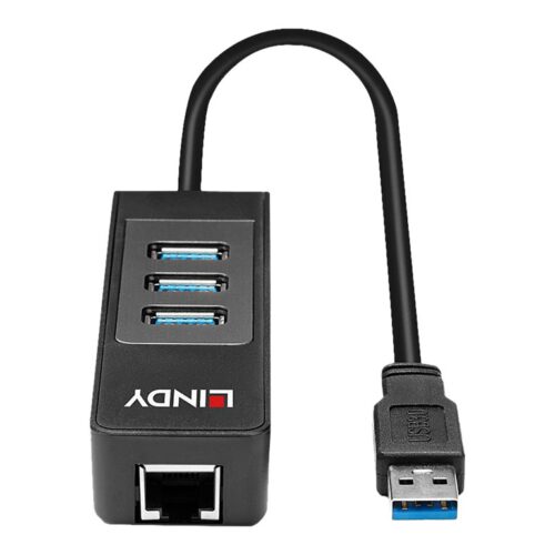 LINDY USB 3.1 Hub/Gigabit Ethernet Adapter up to zu 5Gbitps