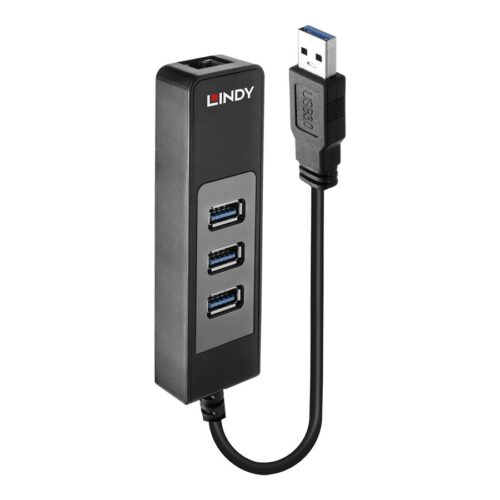 LINDY USB 3.1 Hub/Gigabit Ethernet Adapter up to zu 5Gbitps