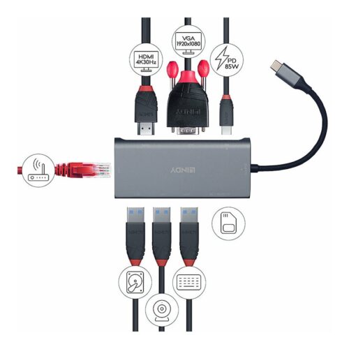LINDY USB 3.1 Type C Multi-Port Converter