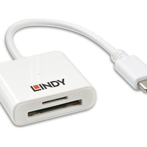 LINDY USB 3.1 Type C SD/microSD Card Reader