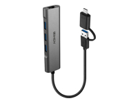 LINDY USB 3.2 Gen 1 Hub & Gigabit Ethernet Converter