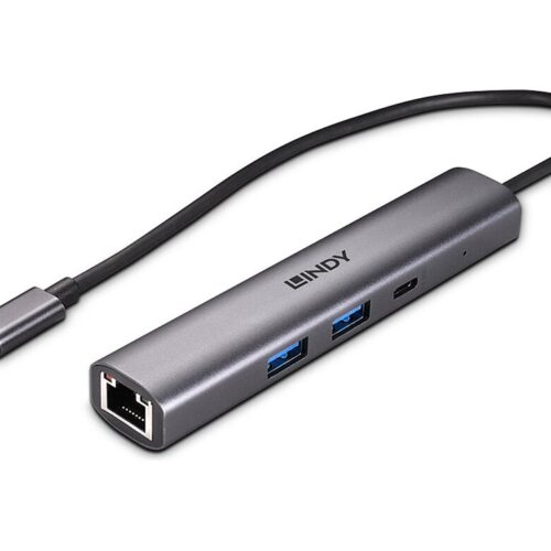 LINDY USB 3.2 Gen 2 Type C Hub & Gigabit Ethernet