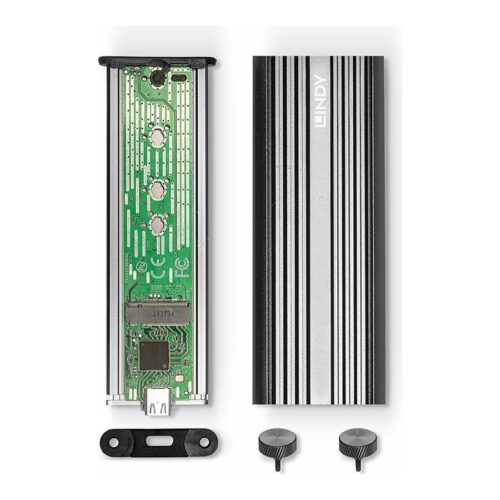 LINDY USB 3.2 Gen 2×2 NVMe M.2 SSD Enclosure Convert your NVMe M.2 SSD to a portable USB 3.2 drive