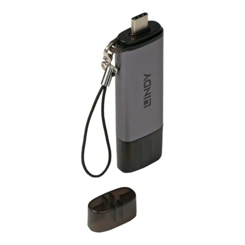 LINDY USB 3.2 Type C & A SD / Micro SD Card Reader