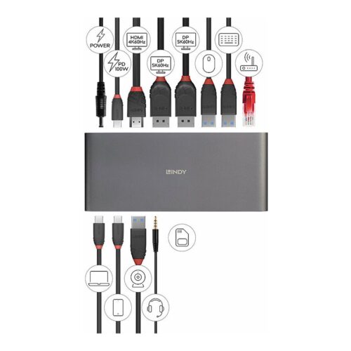 LINDY USB 3.2 Type C Laptop Docking Station