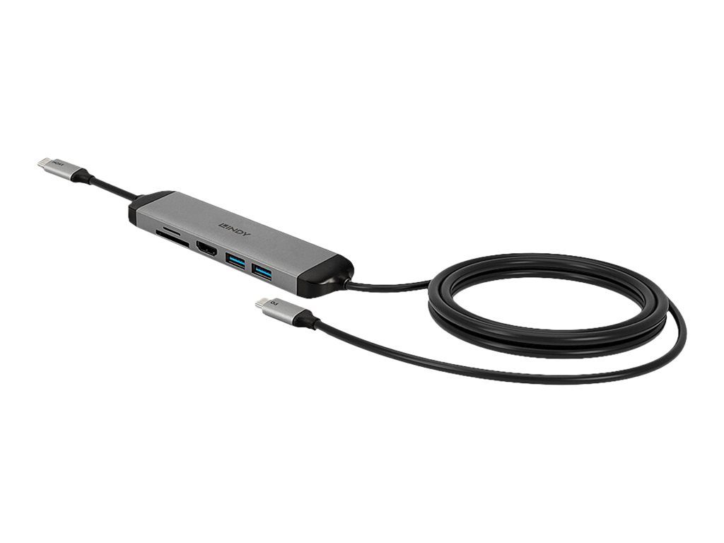 LINDY USB 3.2 Type C Laptop Micro Dock with 1.4m USB PD Charging Cable