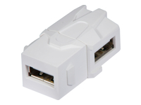 LINDY USB-A/A Double Female keystone Keystone modue for wall boxes