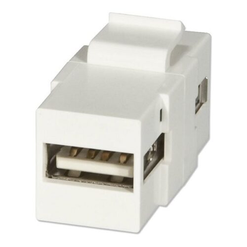 LINDY USB A Double Female keystone module for wall boxes